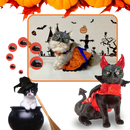 Máscara de gato Batman da Merbary, artigo para animais de estimação, com design fofo e ajustável para cats.