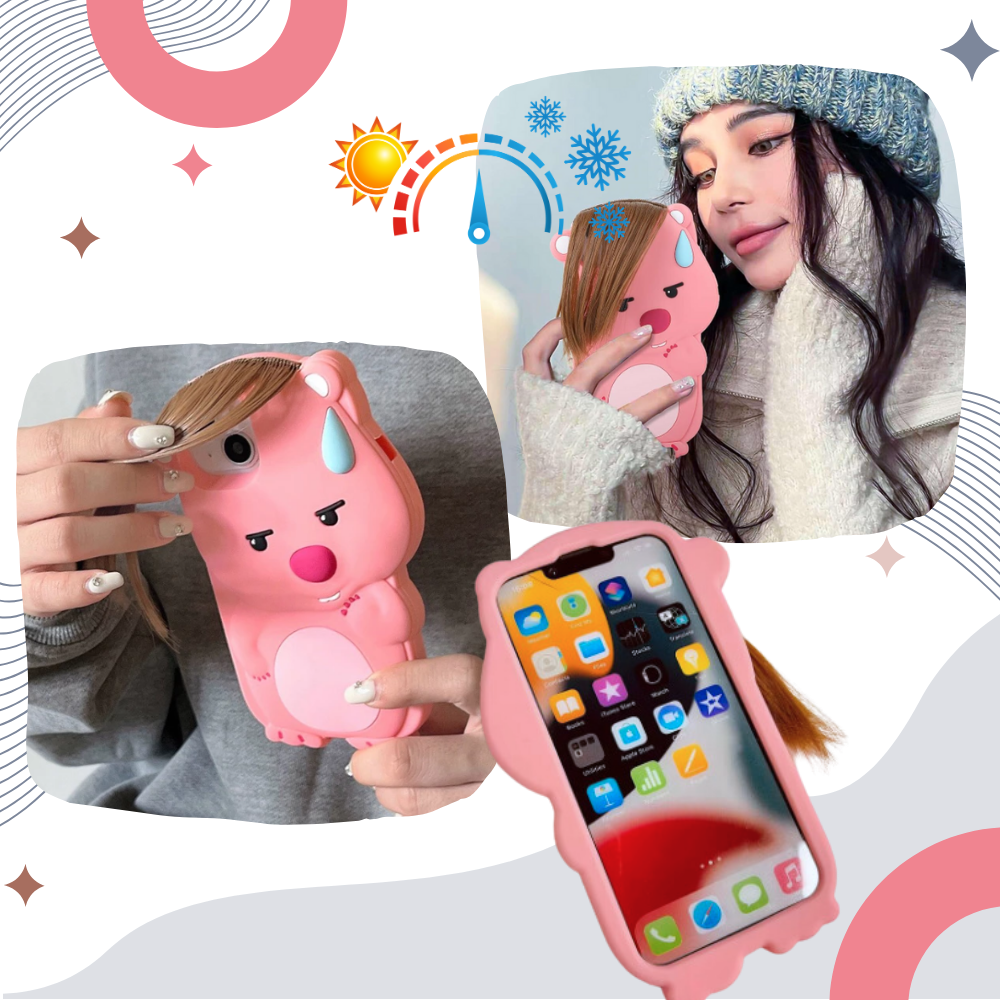 Estojo rosa adorável para iPhone Qitian, com design fofo e colorido, protegido e decorativo para telefones celulares.