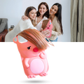 Estojo rosa adorable para iPhone Qitian, com design fofo, proteção leve e acabamento brilhante.
