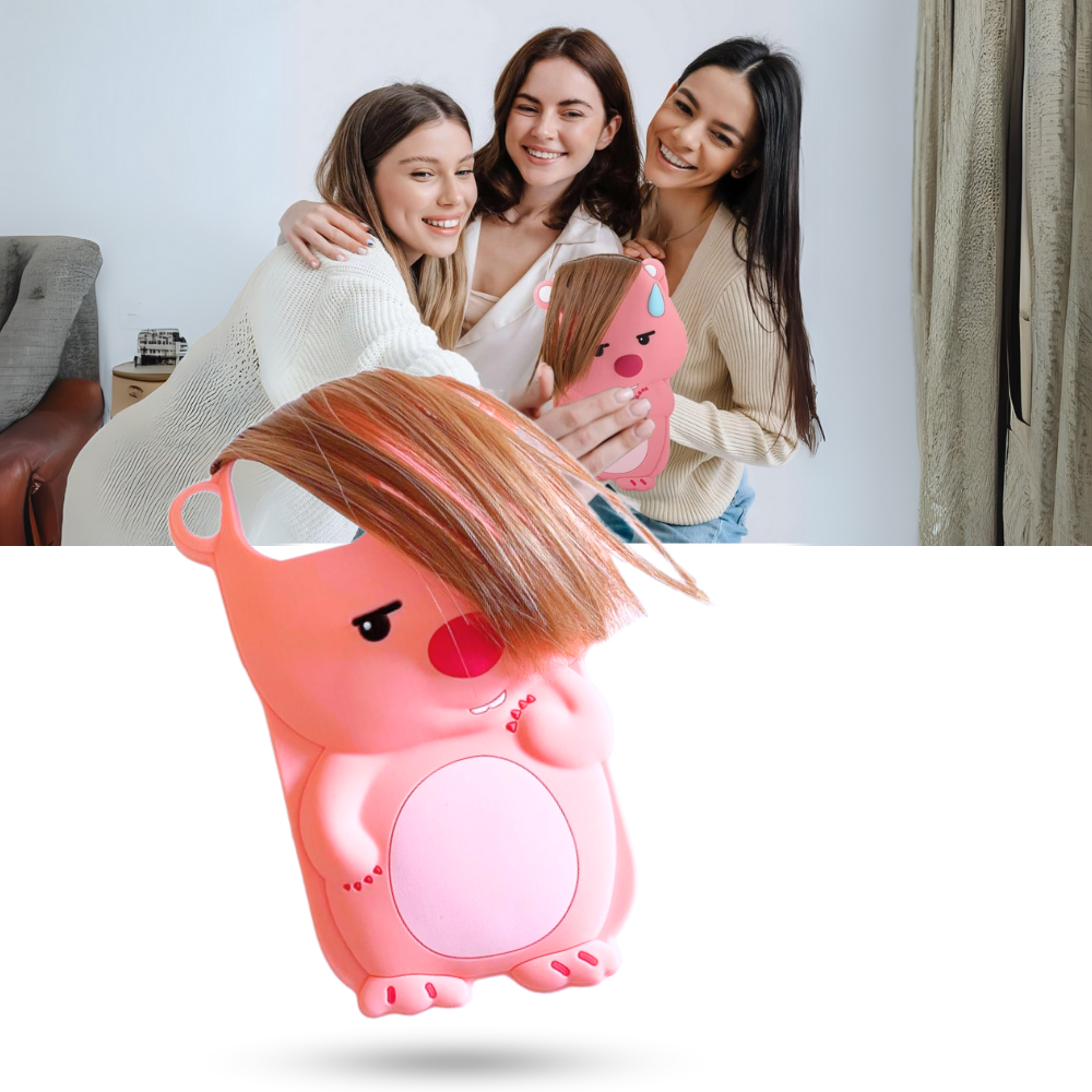 Estojo rosa adorable para iPhone Qitian, com design fofo, proteção leve e acabamento brilhante.