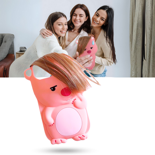 Estojo rosa adorable para iPhone Qitian, com design fofo, proteção leve e acabamento brilhante.