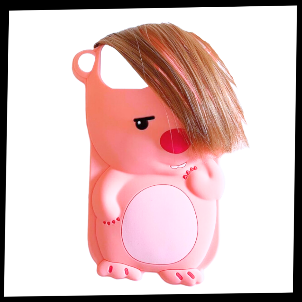 Estojo rosa para iPhone Qitian, acabamento fofo e colorido, mostrando o design delicado e detalhes do case para telefonia.