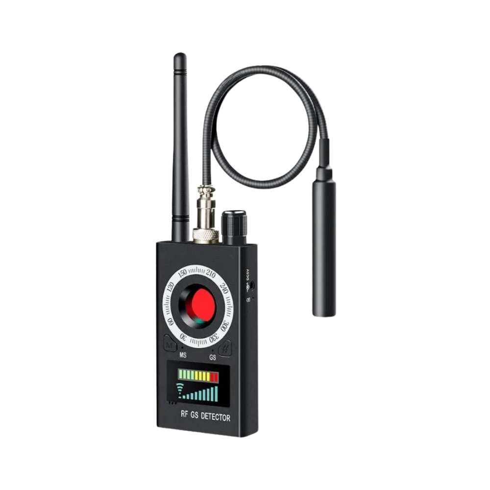 Detetor de escuta Vito com cobertura, detecta dispositivos de escuta por frequência avançada, para segurança e privacidade.