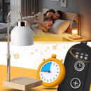 Lâmpada de aquecimento para vela com design elegante da Lithomy, iluminando suavemente com luz quente e estética moderna.