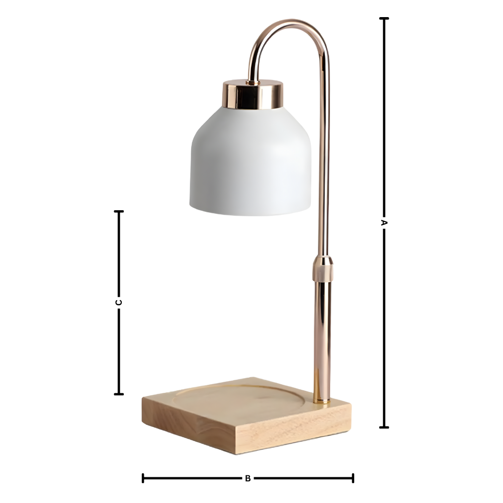 Lâmpada de design Lithomy com efeito de vela aquecida, iluminação aconchegante e estética moderna para ambientes sofisticados.