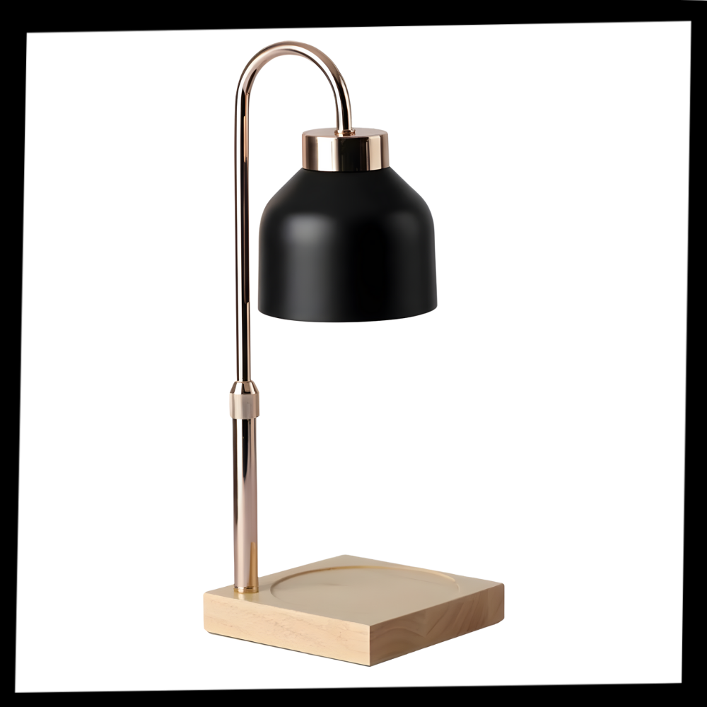 Lâmpada de design Lithomy com efeito de vela quente, criando ambiente acolhedor e elegante na decoração.