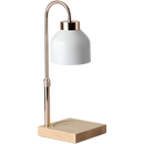 Lâmpada de aquecimento para vela design Lithomy, luz quente e estética, em acabamento branco com aparência acolhedora.