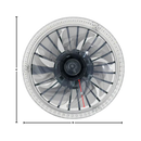 Ventilador de teto Gesum com lâmpada integrada e controle remoto, ideal para climatização e decoração de ambientes.