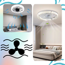 Ventilador de teto Gesum com lâmpada integrada e controle remoto, ideal para circulação de ar e iluminação moderna.