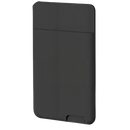 Porta-cartões adesivo para telefone da Bosheng, carteira estética preta com espaço para cartões, fixada na parte de trás do celular.