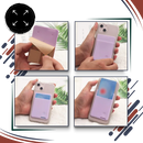 Porta-cartões adesivo para telefone Bosheng em design estético, compatível com celulares, armazenamento prático e seguro.