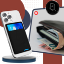 Porta-cartões adesivo para telefone Bosheng, carteira estética e resistente, fixa na parte de trás do celular, ideal para cartões de crédito.