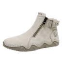 Bottes chics e ergonômicas da Afdoent com forro em polar na cor kaki, modelo europeu 35, calçado confortável e elegante