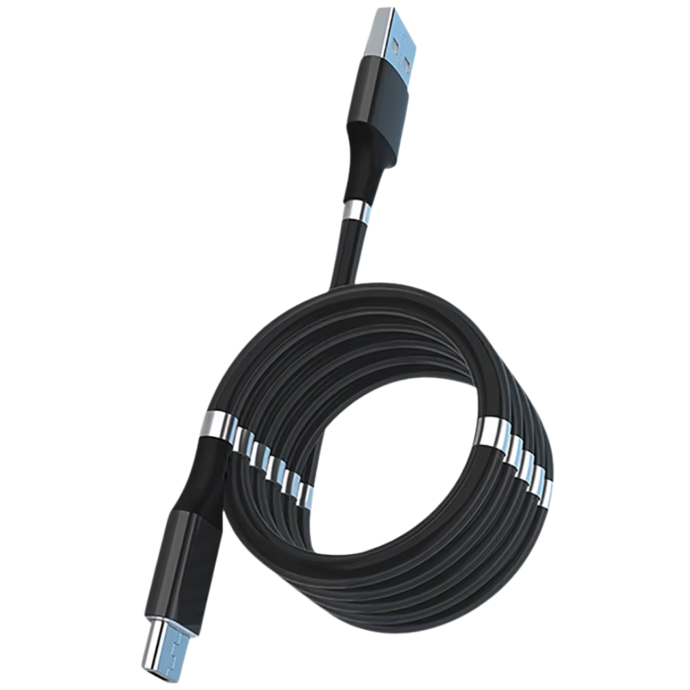 Cabo USB magnético branco da Agptek, para dispositivos eletrônicos, com conexão micro USB, comprimento de 1,8 metros