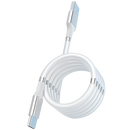 Cabo USB magnético branco da Agptek para dispositivos eletrônicos, micro USB, comprimento de 1,8 metros.