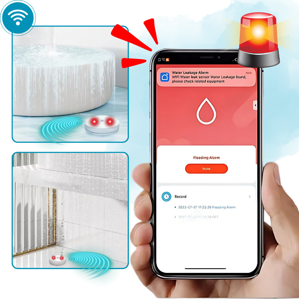 Conjunto de 3 sensores de detecção de vazamento de água sem fio da marca Aibecy, ferramentas de medição e detectores.
