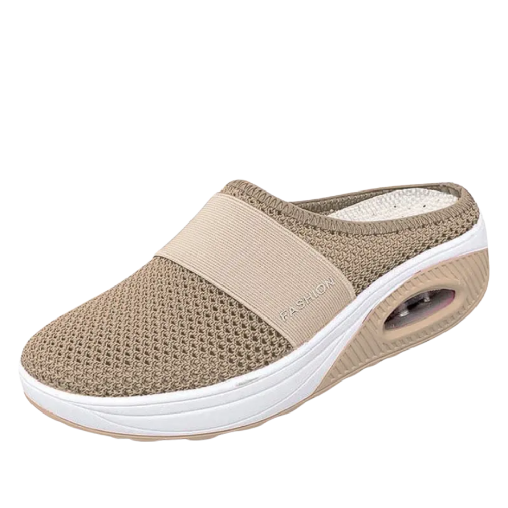 Sapatos slip-on Ozerty França com amortecedor de ar para diabéticos, projetados para conforto e cuidado do dorso.