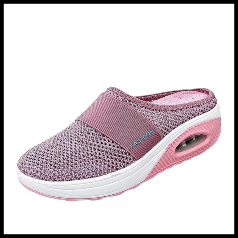 Sapatos slip-on com almofada de ar para diabéticos, de Ozerty França, ideal para cuidados do pé e conforto ao caminhar.