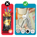 Clips herméticos da The Red Sun para sacos de batatas chips, vedação segura para conservar alimentos e manter frescor.