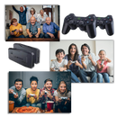 Console de jogos retro Akloker com controle clássico, exibida em uma imagem detalhada, ideal para entusiastas de jogos antigos.
