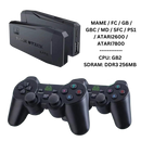 Console de jogos retro Akloker, console de jogo de vídeo clássico com design vintage e controles integrados.