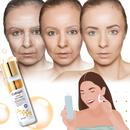 Loção tônica facial com colágeno da Alaparte-Toners, clareadora e anti-idade, em frasco de embalagem transparente.
