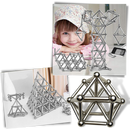 Conjunto de bastões e bolas de construção magnéticos da Alextreme, brinquedo educativo para montar formas criativas.