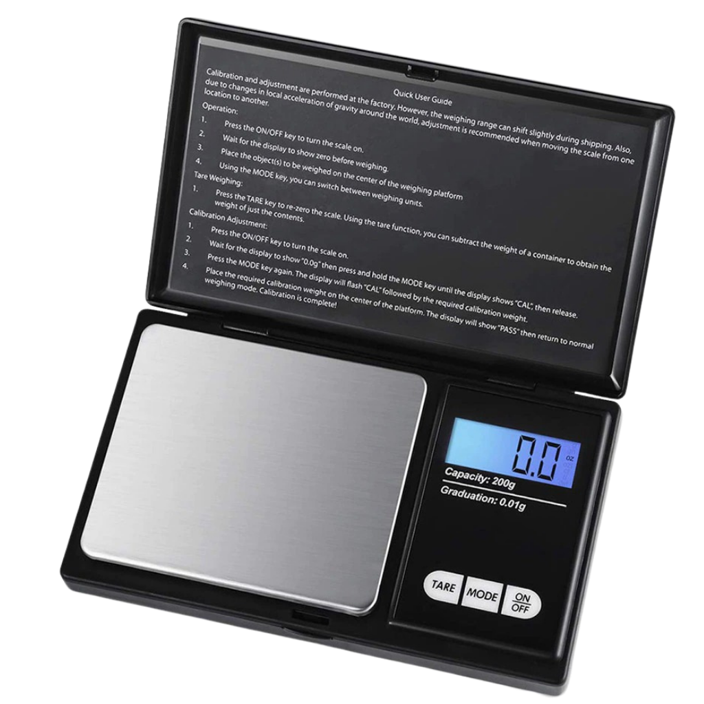 Balança digital de bolso da American Weigh Scales, acessório para ferramentas de medição e detectores, compacta e portátil.