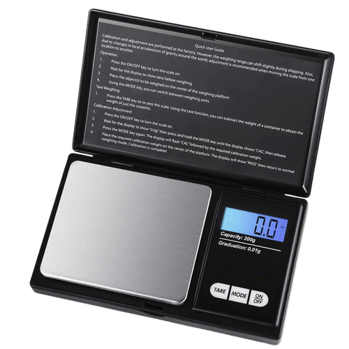 Balança digital de bolso da American Weigh Scales, acessório para ferramentas de medição e detectores, compacta e portátil.