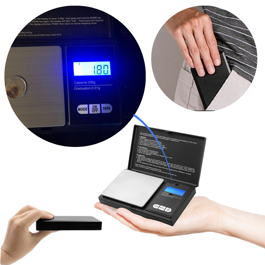 Balança digital de poche American Weigh Scales, acessório para ferramentas de medição e detectores, mostrada na imagem.