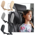 Apoio de cabeça de carro Ametoys, peça de reposição em tecido preto para automóveis e motos, visível na imagem.