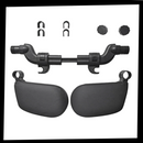 Apoio de cabeça preto para carro da marca Ametoys, feito de tecido, peça de reposição para automóveis e motos.