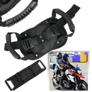Cinto de segurança para passageiro de moto Ametoys, resistente e ajustável, para maior segurança durante viagens de motocicleta.