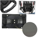 Cinturão de segurança para passageiro de moto Ametoys, feito para garantir proteção durante o passeio.