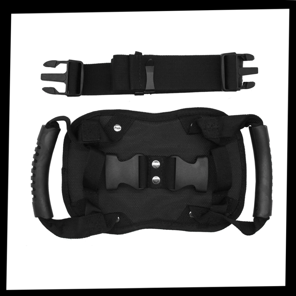 Cinto de segurança para passageiro de moto da marca Ametoys, com acabamento resistente e ajuste confortável para condução segura