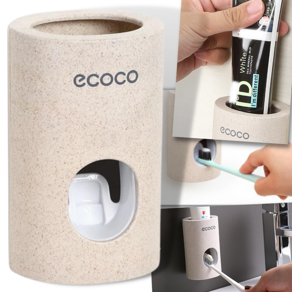 Distributeur de dentifrice mural em pedra da Ametoys, utensílio de cozinha com design elegante e funcional.