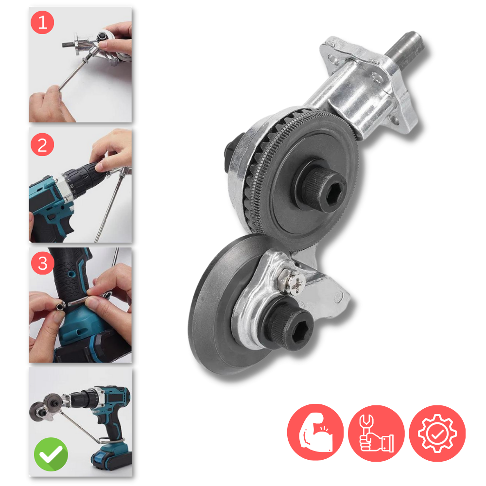 Conjunto de 6 peças de coupe-plaques para perceuse elétrica Ana, ferramenta elétrica multi-uso, para diversos trabalhos de corte.