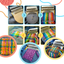 Mini ferreiro de costura DIY Andoer para trabalhos de artesanato em tecido, com 10 broches e acabamento em preto.