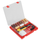 Conjunto de ferramentas de reparo de azulejos em cerâmica da marca Andoer, ferramentas de maçonaria vermelhas para reparação de revestimentos.