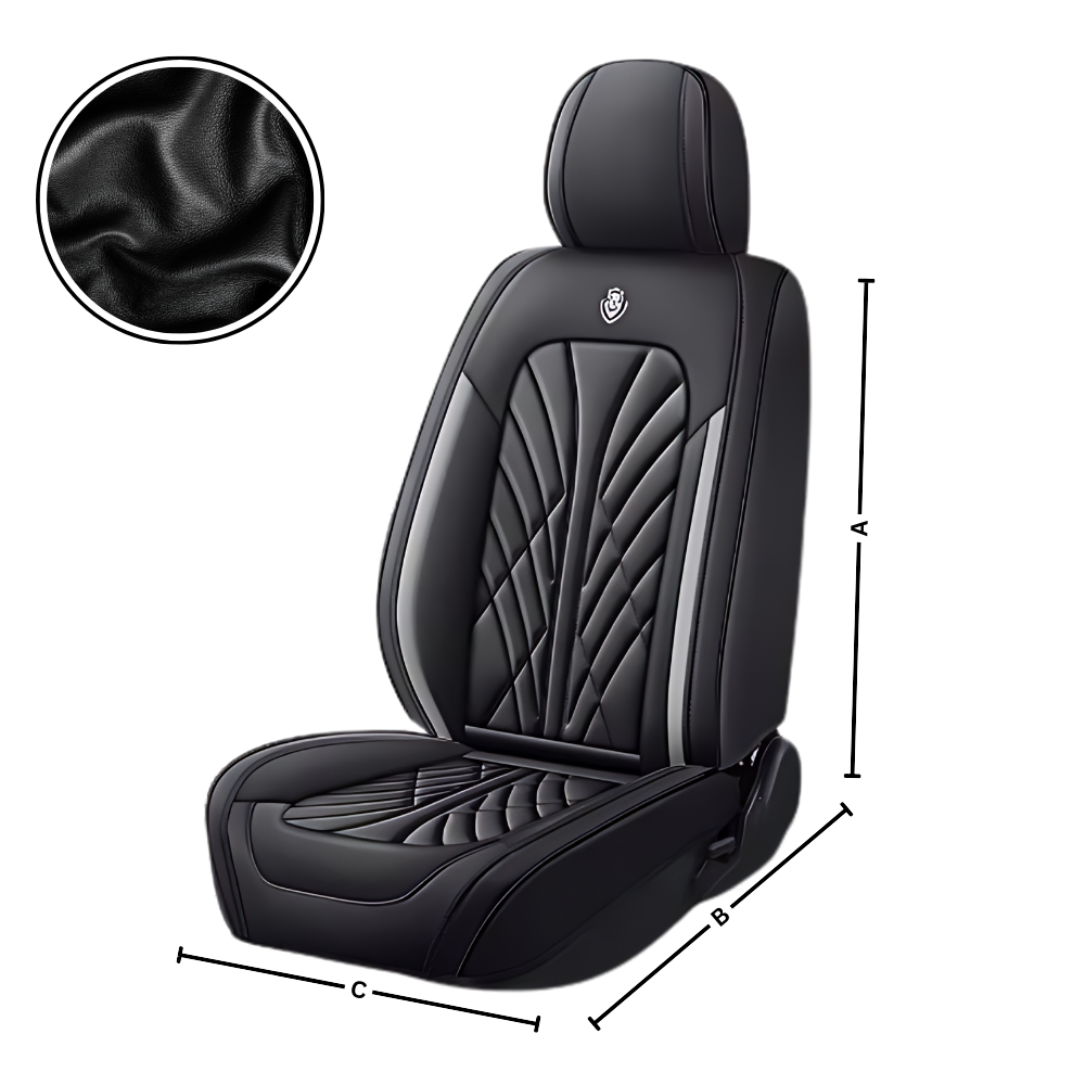 Capa de assento de carro impermeável da marca Andoer, branca com borda vermelha, para peças de veículos.