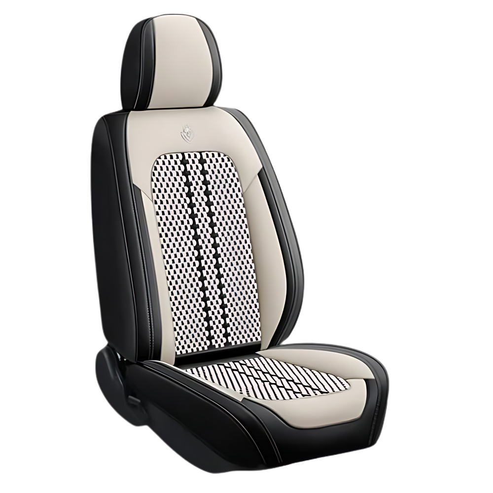 Capa de assento de carro impermeável da marca Andoer, em branco com borda vermelha, para peças de veículos.