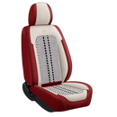 Capas de assento de carro impermeáveis da marca Andoer, com borda vermelha e acabamento branco para peças de veículos.