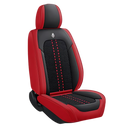 Capa de assento de carro impermeável da marca Andoer, em cor branca com borda vermelha, para peças de veículos.