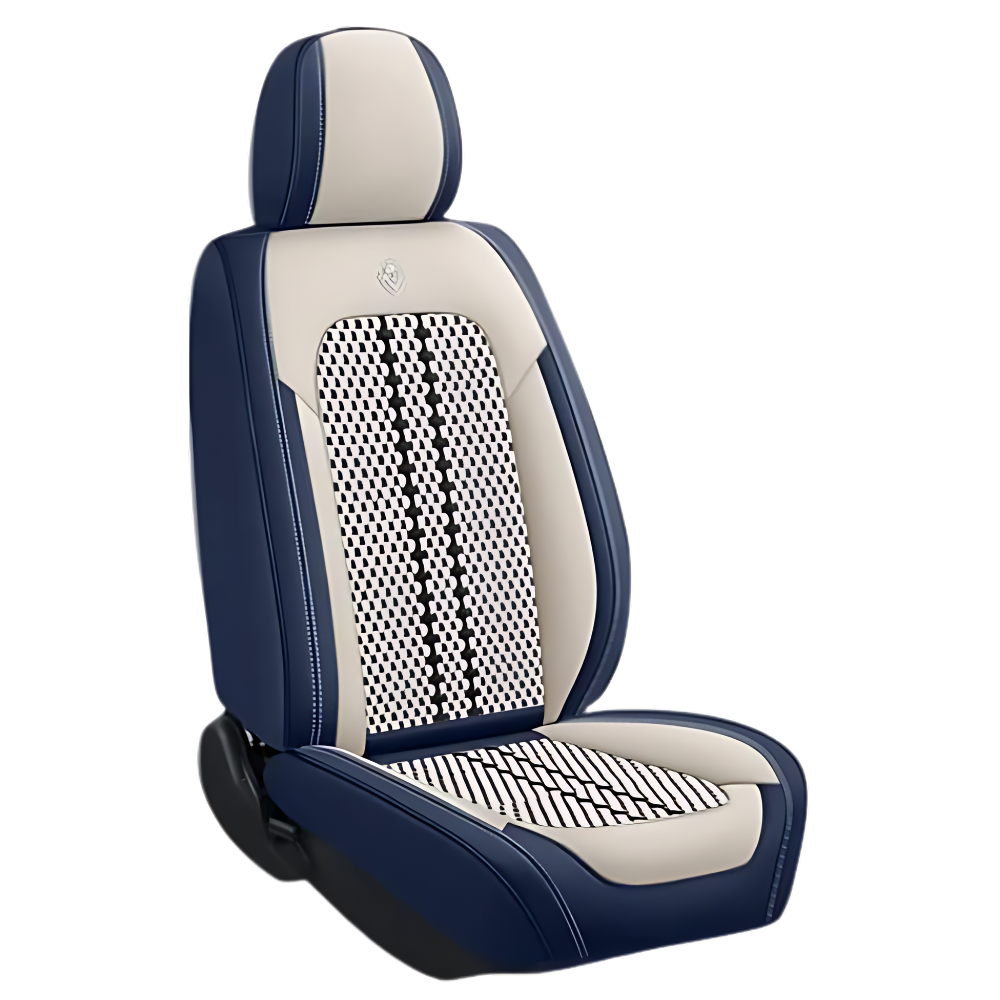 Capa de assento de carro impermeável da marca Andoer, branca com borda vermelha, para peças de veículos.