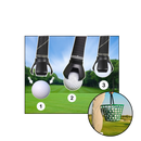 Recuperador rápido de bolas de golfe Andux, dispositivo portátil para coletar bolas facilmente em campo de golfe.