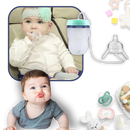 Biberon auto-alimentado Skywin com válvula anti-cólica, tétines e sacos para alimentação infantil, fácil de usar.