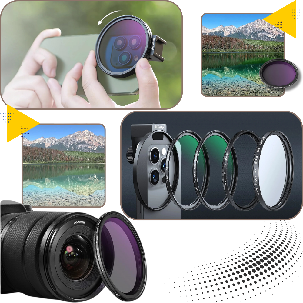 Lente anti-fugas de luz para telefone Neewer, acessório para melhorar a qualidade das fotos móveis.