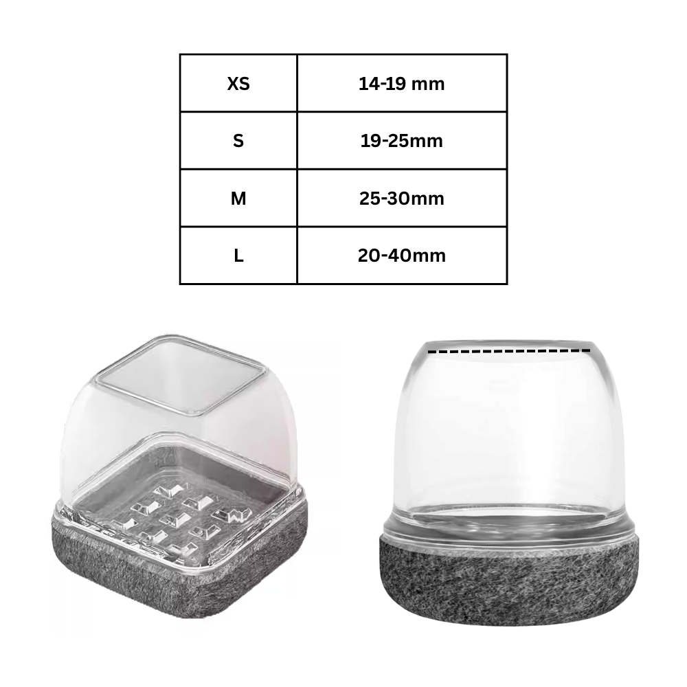 Protetores de pés de móveis Landgoo, almofadas anti-rayures para piètements, proteção e estabilidade para móveis.