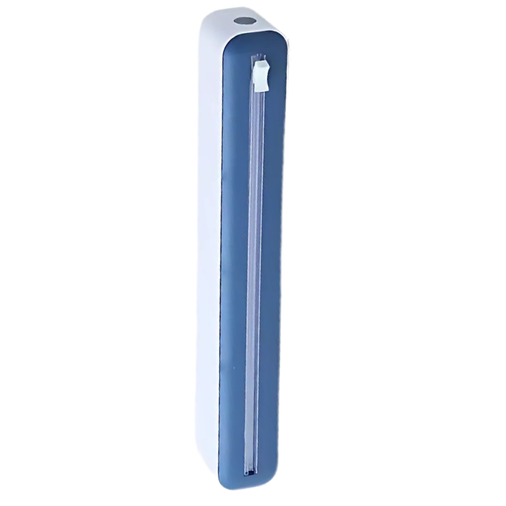 Filme plástico Aoksee, utensílio de cozinha azul claro, resistente e multifuncional para cobrir alimentos e embalagens.