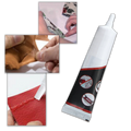Cola de reparação para tecidos Aomeily, ideal para projetos de artesanato e reparos em roupas e tecidos.